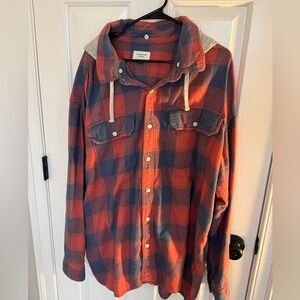 American Eagle hooded flannel (removable)- 3X